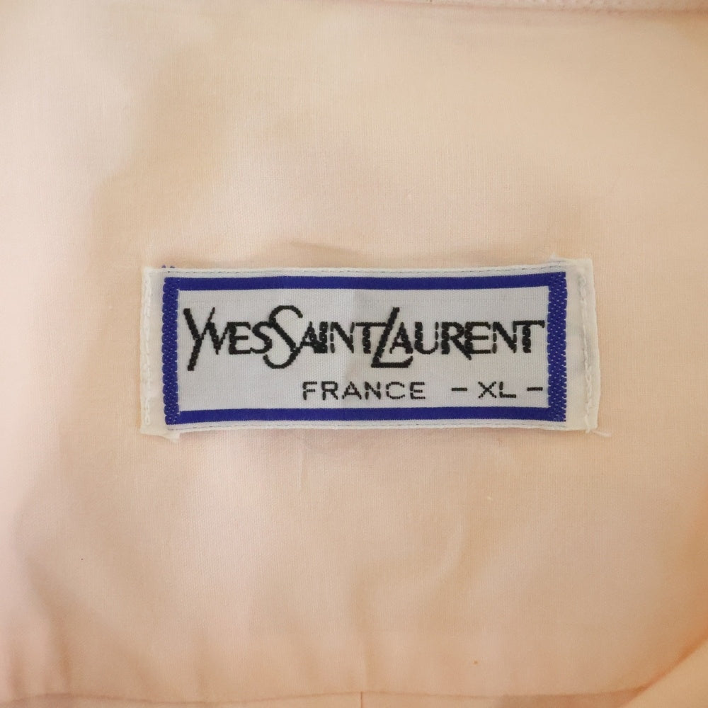 YVES SAINT LAURENT(イヴサンローラン) ロゴ刺繍 半袖シャツ ピンク
