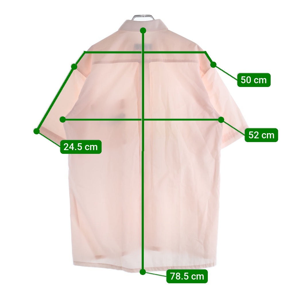 YVES SAINT LAURENT(イヴサンローラン) ロゴ刺繍 半袖シャツ ピンク