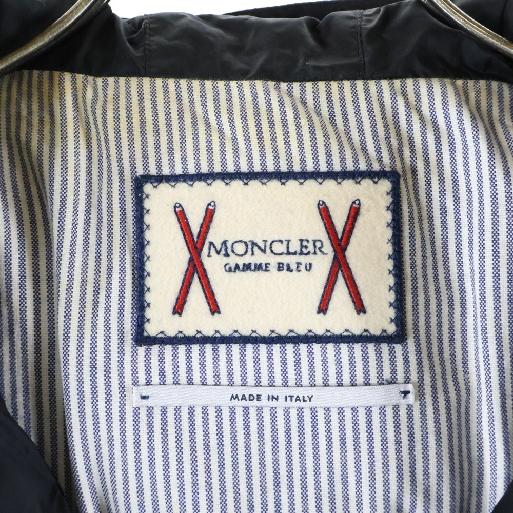 MONCLER GAMME BLEU(モンクレール・ガム・ブルー) GIUBBOTTO コットン切替 ダウンジャケット ブラック