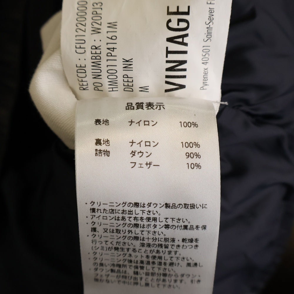 PYRENEX(ピレネックス) VINTAGE MYTHIC ナイロン ダウンジャケット ネイビー W20PJ3