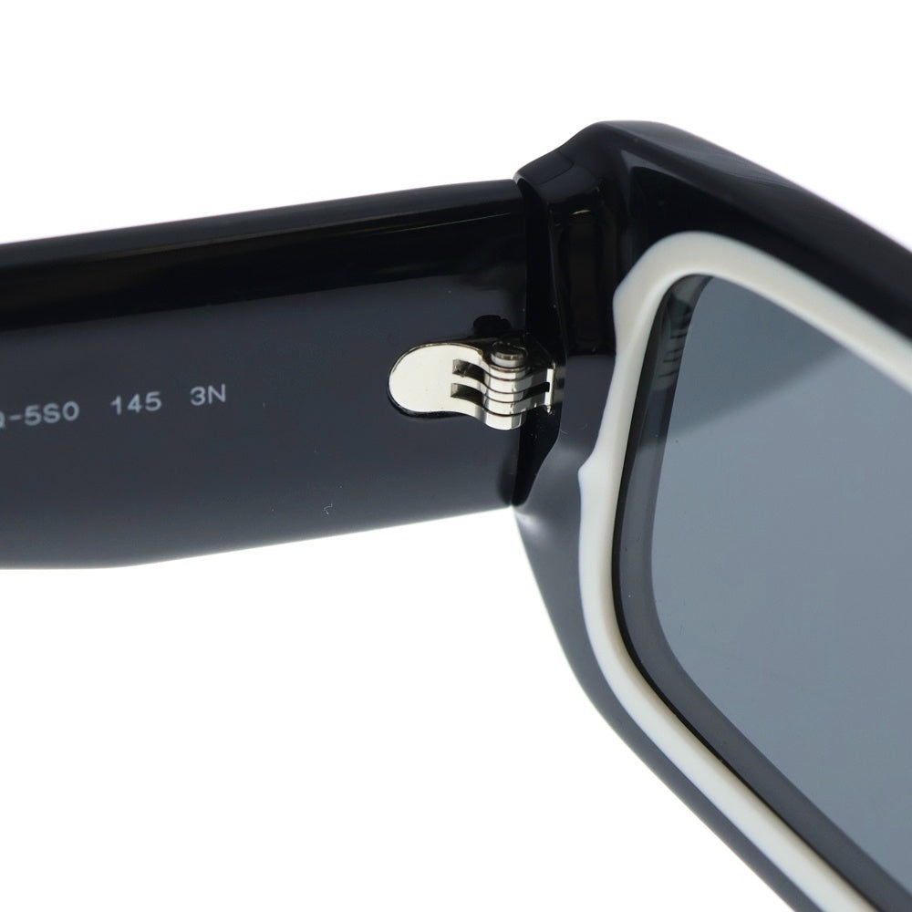 PRADA(プラダ) ロゴ セルフレーム フルリム スクエア サングラス 眼鏡 アイウェア ブラック PR 06YS