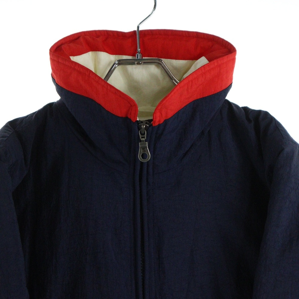 FILA(フィラ) 90s HALF ZIP JACKET 裏地ロゴ総柄 ハーフジップ 中綿ジャケット ネイビー/ホワイト