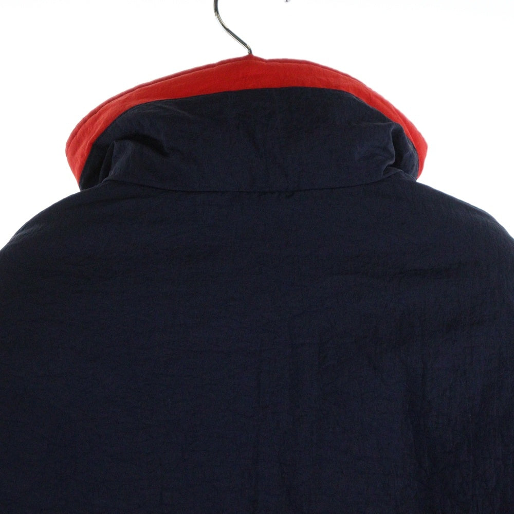 FILA(フィラ) 90s HALF ZIP JACKET 裏地ロゴ総柄 ハーフジップ 中綿ジャケット ネイビー/ホワイト