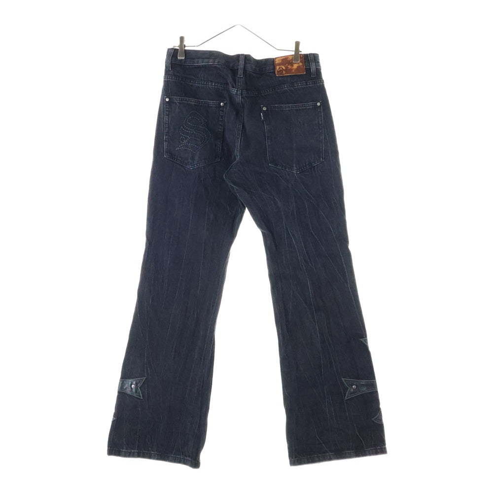 SUPPLIER(サプライヤ) STUDS CROSS DENIM スタッズ クロス デニム ブラック