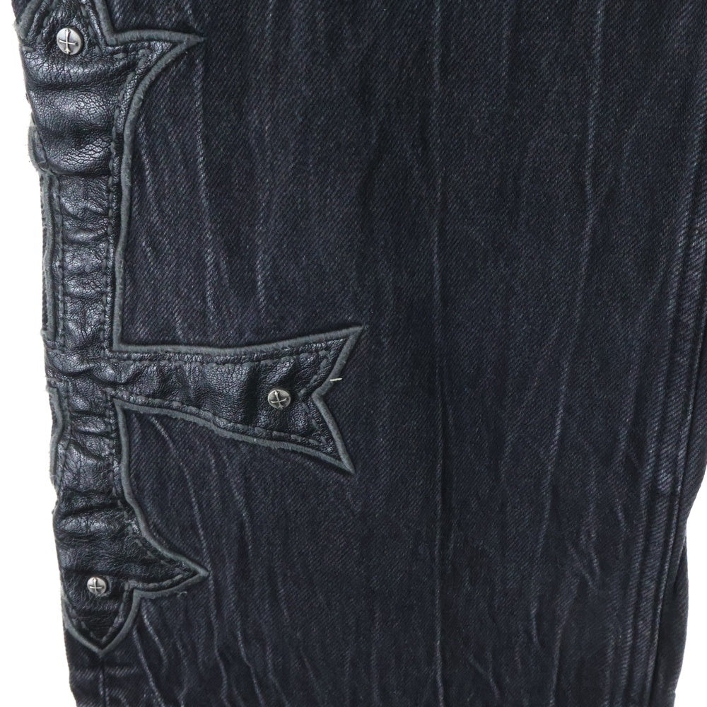 SUPPLIER(サプライヤ) STUDS CROSS DENIM スタッズ クロス デニム ブラック