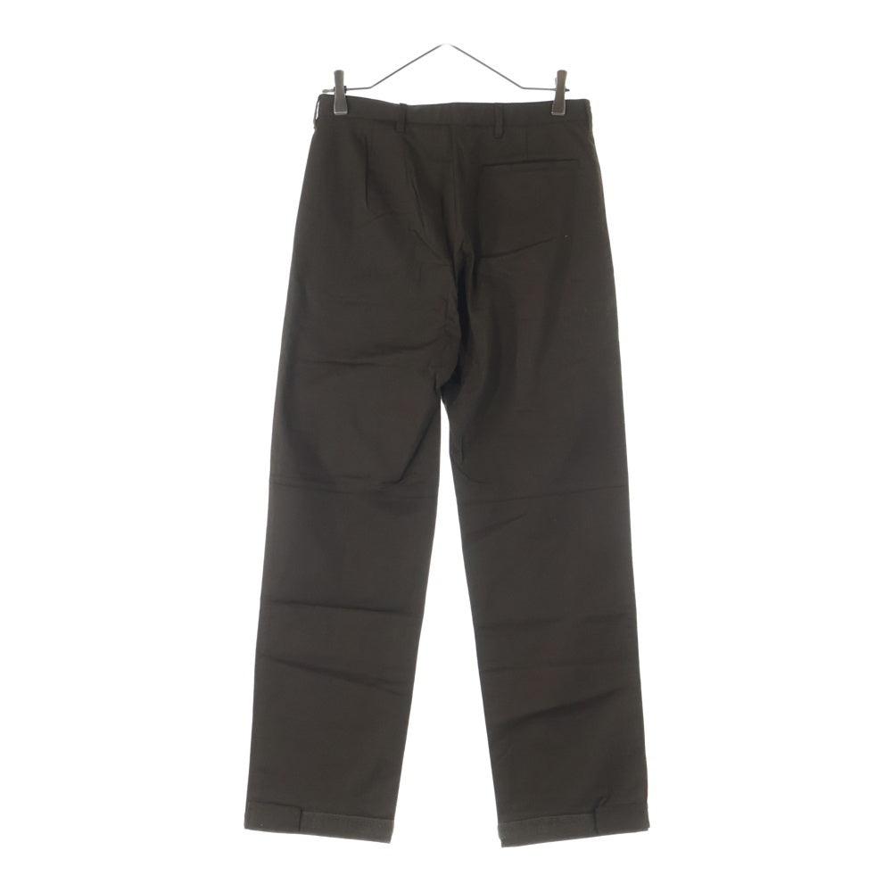 PRADA(プラダ) ロゴラバー スラックス ストレート コットンパンツ ブラウン SPA40H