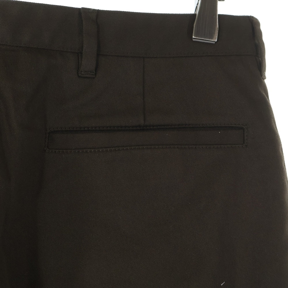 PRADA(プラダ) ロゴラバー スラックス ストレート コットンパンツ ブラウン SPA40H