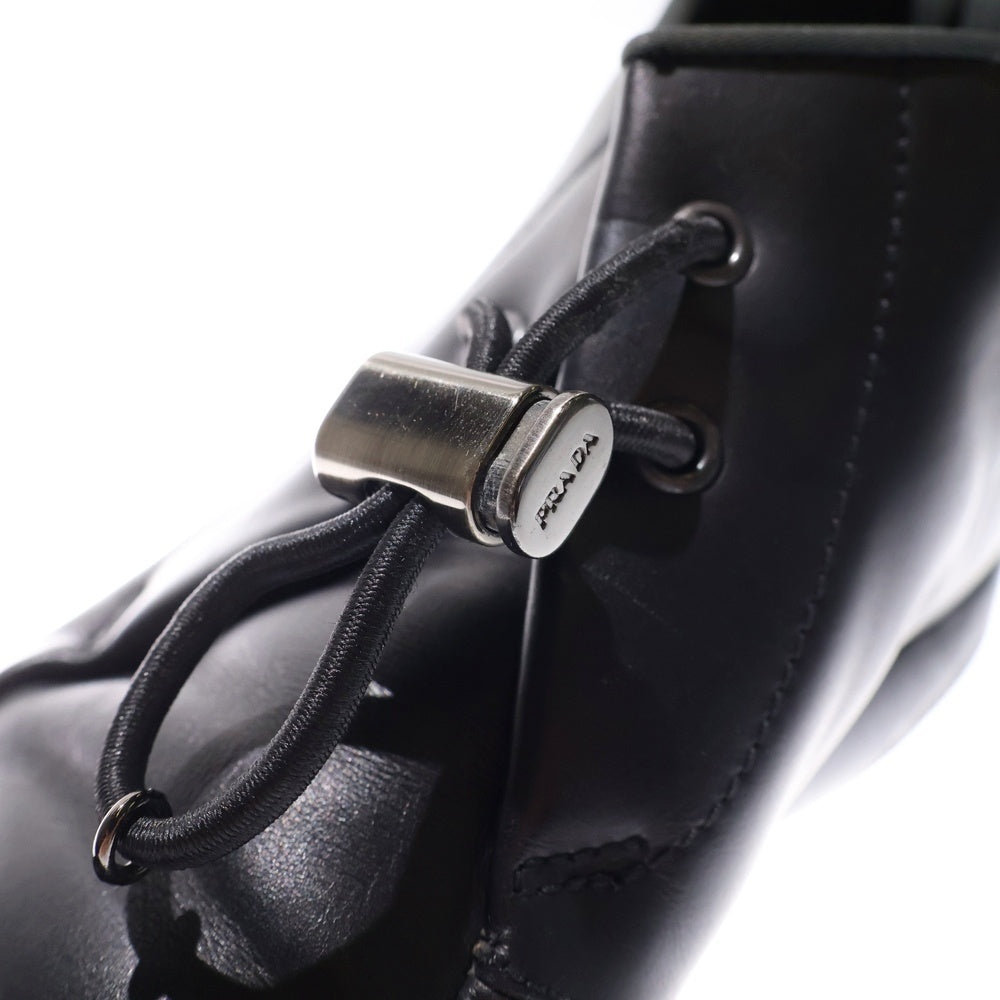 PRADA SPORT(プラダ スポーツ) レザー ハイカット ドライビングシューズ チャッカブーツ ブラック 743