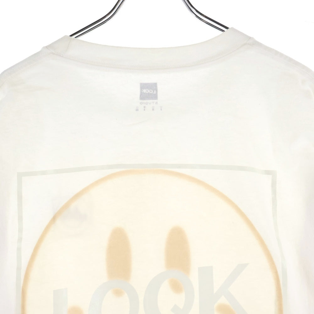LQQK STUDIO(ルックスタジオ) Smile L/S Tee スマイル UVプリント ロングスリーブ 長袖Tシャツ ホワイト
