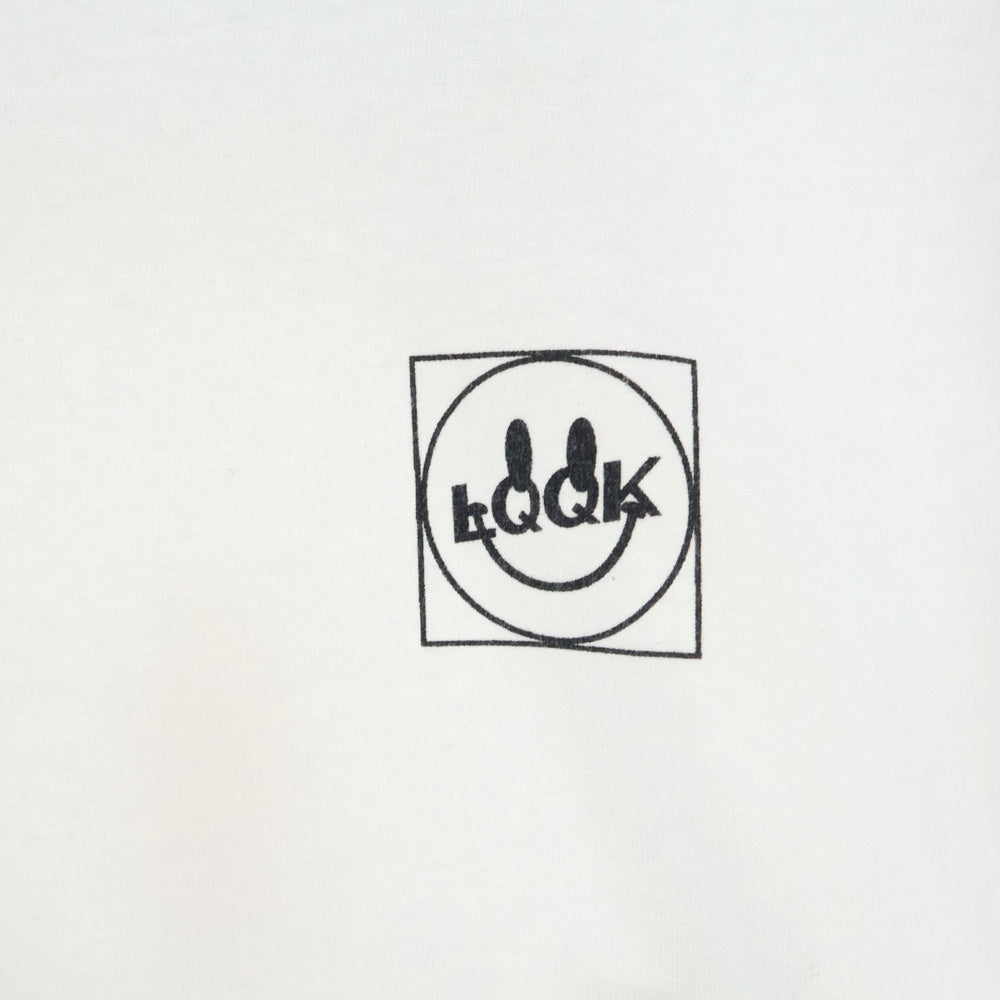LQQK STUDIO(ルックスタジオ) Smile L/S Tee スマイル UVプリント ロングスリーブ 長袖Tシャツ ホワイト