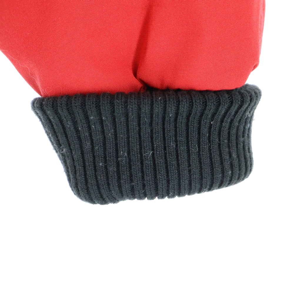 CANADA GOOSE(カナダグース) CHILLIWACK BOMBER ロゴワッペン チリワックボンバー ジップアップ ファー フーディー ダウンジャケット レッド 7950LA レディース