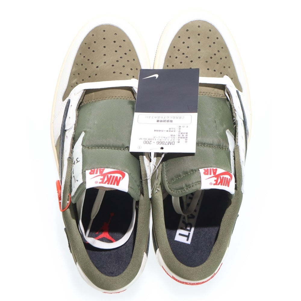 NIKE(ナイキ) ×TRAVIS SCOTT AIR JORDAN 1 LOW OG SP Reverse Olive トラヴィススコット エアジョーダン1 リバースオリーブ ローカットスニーカー US7/25cm DM7866-200 レディース