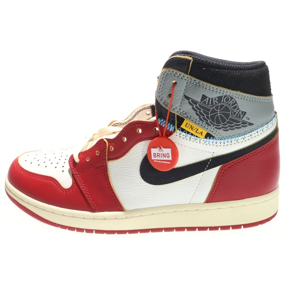 NIKE(ナイキ) ×UNION AIR JORDAN 1 RETRO HIGH OG Chicago ユニオン エアジョーダン1 ハイ ハイカットスニーカー シカゴ レッド/ホワイト US9.5/27.5cm HV8563-600