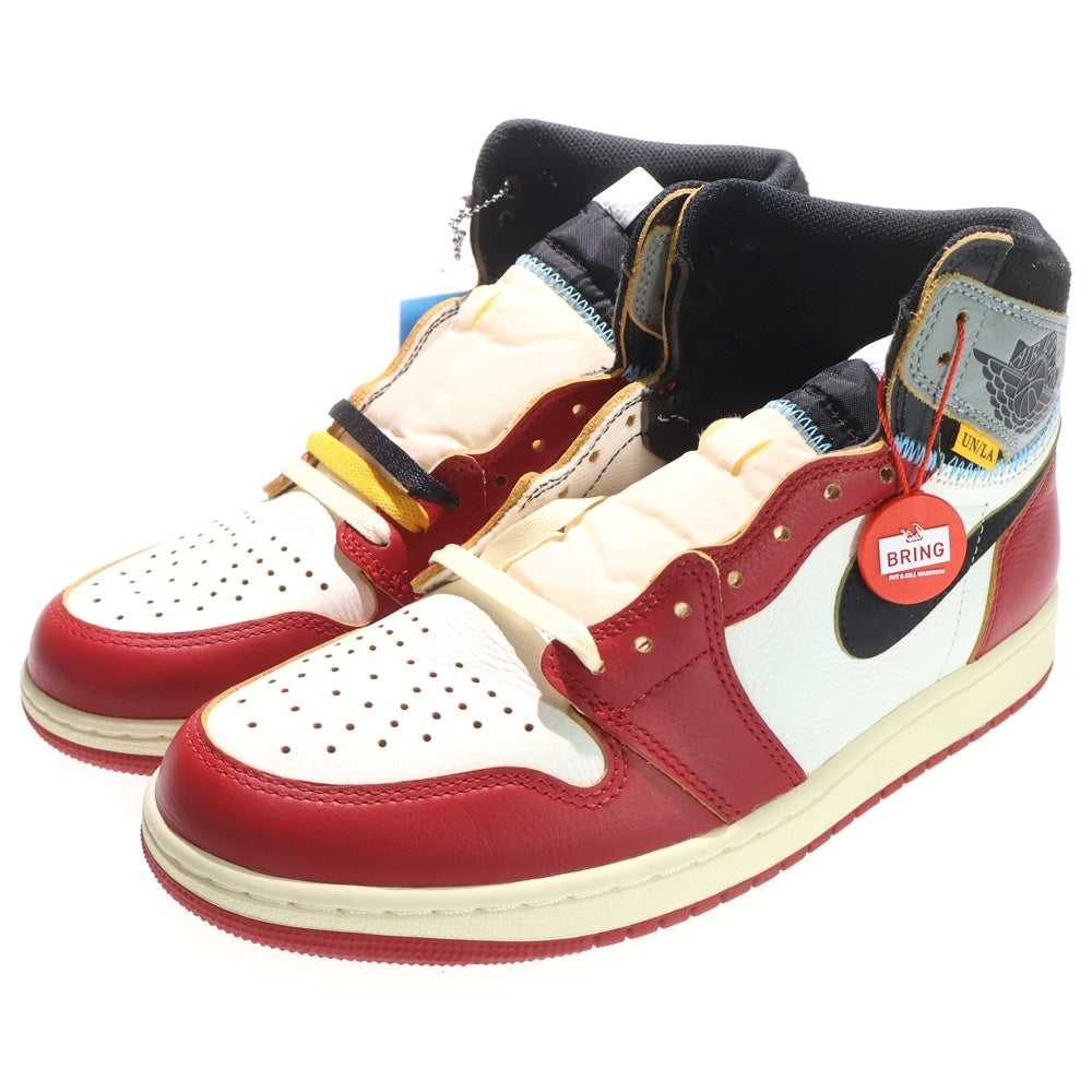 NIKE(ナイキ) ×UNION AIR JORDAN 1 RETRO HIGH OG Chicago ユニオン エアジョーダン1 ハイ ハイカットスニーカー シカゴ レッド/ホワイト US9.5/27.5cm HV8563-600
