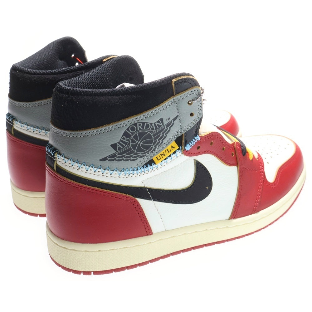 NIKE(ナイキ) ×UNION AIR JORDAN 1 RETRO HIGH OG Chicago ユニオン エアジョーダン1 ハイ ハイカットスニーカー シカゴ レッド/ホワイト US9.5/27.5cm HV8563-600