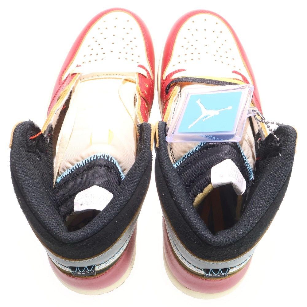 NIKE(ナイキ) ×UNION AIR JORDAN 1 RETRO HIGH OG Chicago ユニオン エアジョーダン1 ハイ ハイカットスニーカー シカゴ レッド/ホワイト US9.5/27.5cm HV8563-600