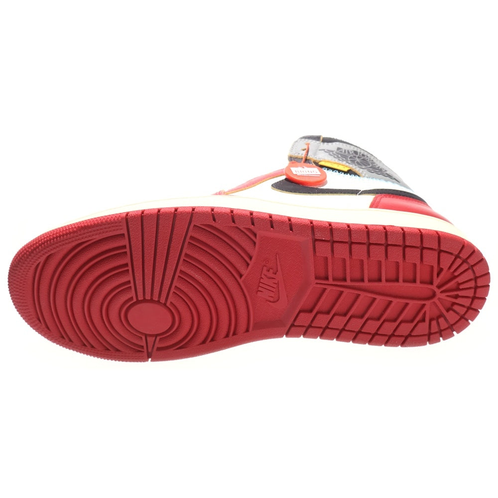 NIKE(ナイキ) ×UNION AIR JORDAN 1 RETRO HIGH OG Chicago ユニオン エアジョーダン1 ハイ ハイカットスニーカー シカゴ レッド/ホワイト US9.5/27.5cm HV8563-600