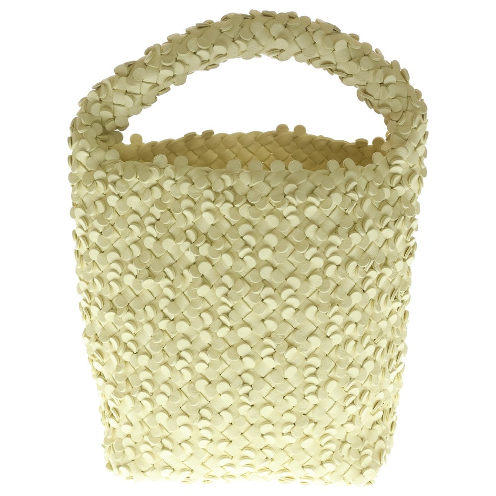 BOTTEGA VENETA(ボッテガヴェネタ) 23AW Small Cabat Bucket スモース カバ バケット ラムスキン レザースパンコール ポーチ付き トートバッグ イエロー