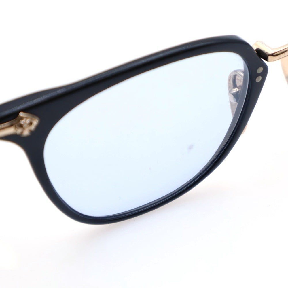 CHROME HEARTS(クロムハーツ) SHAGASS サイドクロステンプル ウェリントン サングラス 眼鏡 ブラック×ゴールド