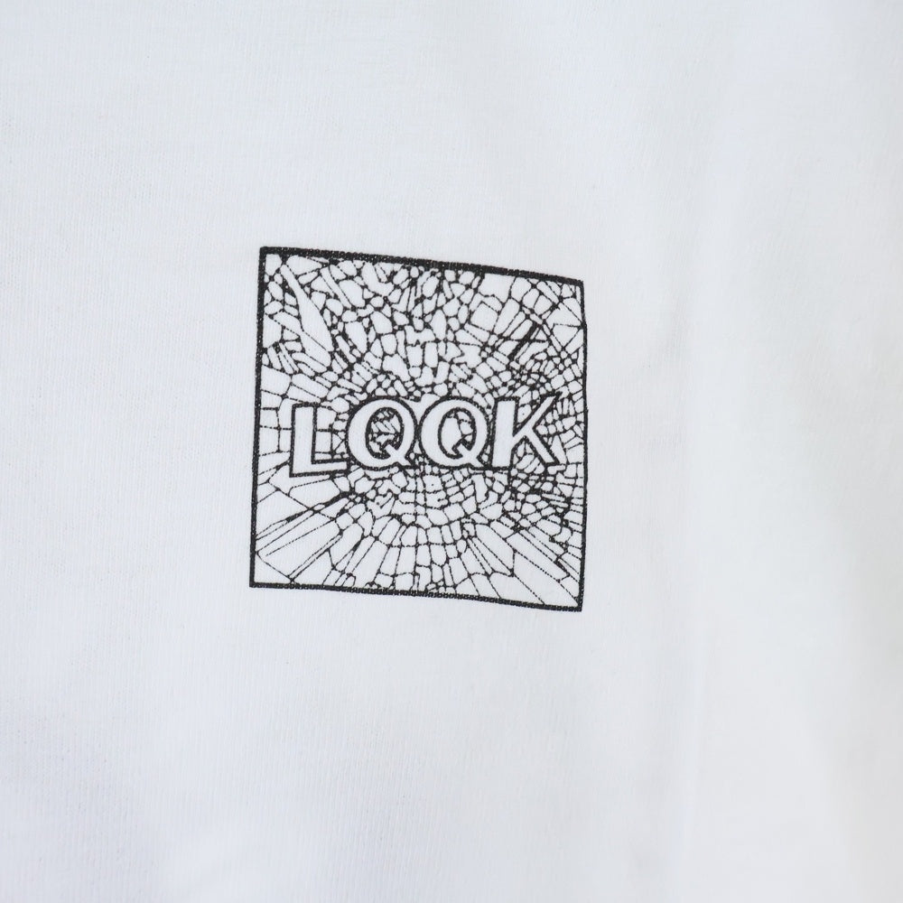LQQK STUDIO(ルックスタジオ) × MIN-NANO Exclusive Tee ミンナノ エクスクルーシブ ロゴプリント クルーネック 半袖Tシャツ カットソー ホワイト