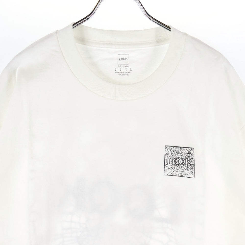 LQQK STUDIO(ルックスタジオ) × MIN-NANO Exclusive Tee ミンナノ エクスクルーシブ ロゴプリント クルーネック 半袖Tシャツ カットソー ホワイト