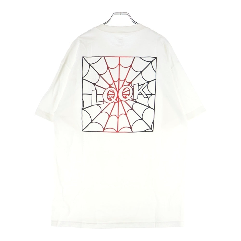 LQQK STUDIO(ルックスタジオ) × BACK DOOR Spider Tee バックドア スパイダー ロゴプリント クルーネック 半袖Tシャツ カットソー ホワイト