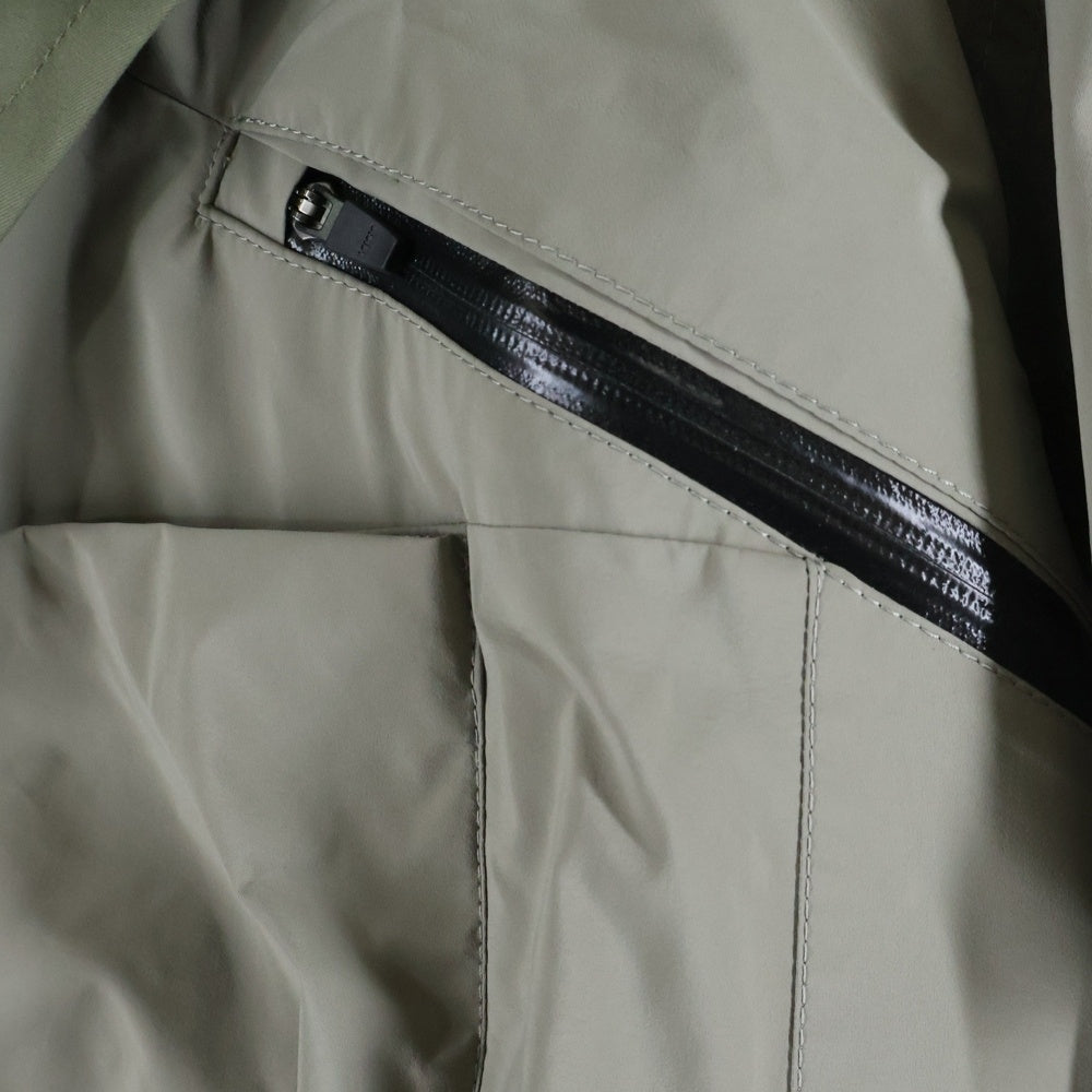 Sacai(サカイ) 22SS ×ACRONYM TRENCH COAT アクロニウム ドッキング ナイロン トレンチコート ジップアップ ジャケット カーキ 22-02760M