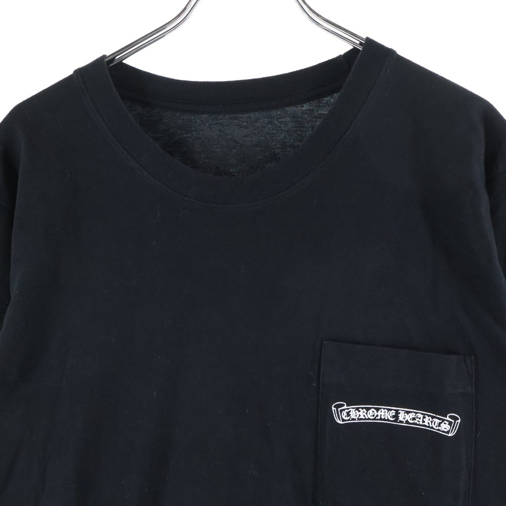 CHROME HEARTS(クロムハーツ) CH SCROLL LABEL FUCKYOU L/S /1 スクロールラベル ファックユーアームプリント長袖Tシャツ ブラック