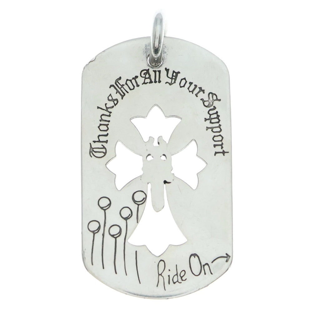CHROME HEARTS(クロムハーツ) D TAG LRG CROSS DAGG 青山オープン記念 カットアウトクロス ダガー ラージドッグタグ ネックレストップ シルバー