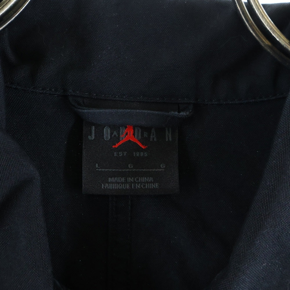 NIKE(ナイキ) 25SS JORDAN BRAND M J ESS STMT CHICAGO JKT ロゴ刺繍 ジョーダンブランド エッセンシャル シカゴ ジャケット ブラック HF9317-010