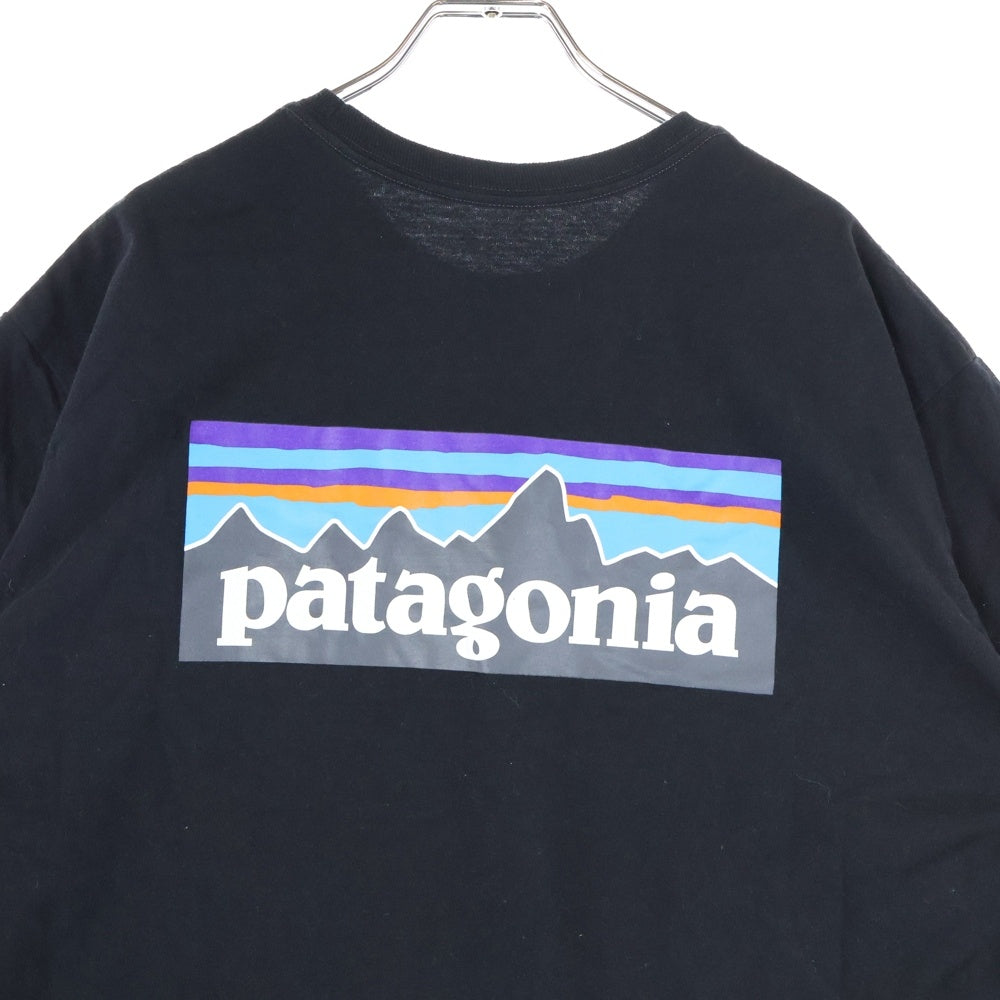 PATAGONIA(パタゴニア) REGULAR FIT レギュラーフィット 両面プリント クルーネック 半袖Tシャツ カットソー ブラック STY38504SP20