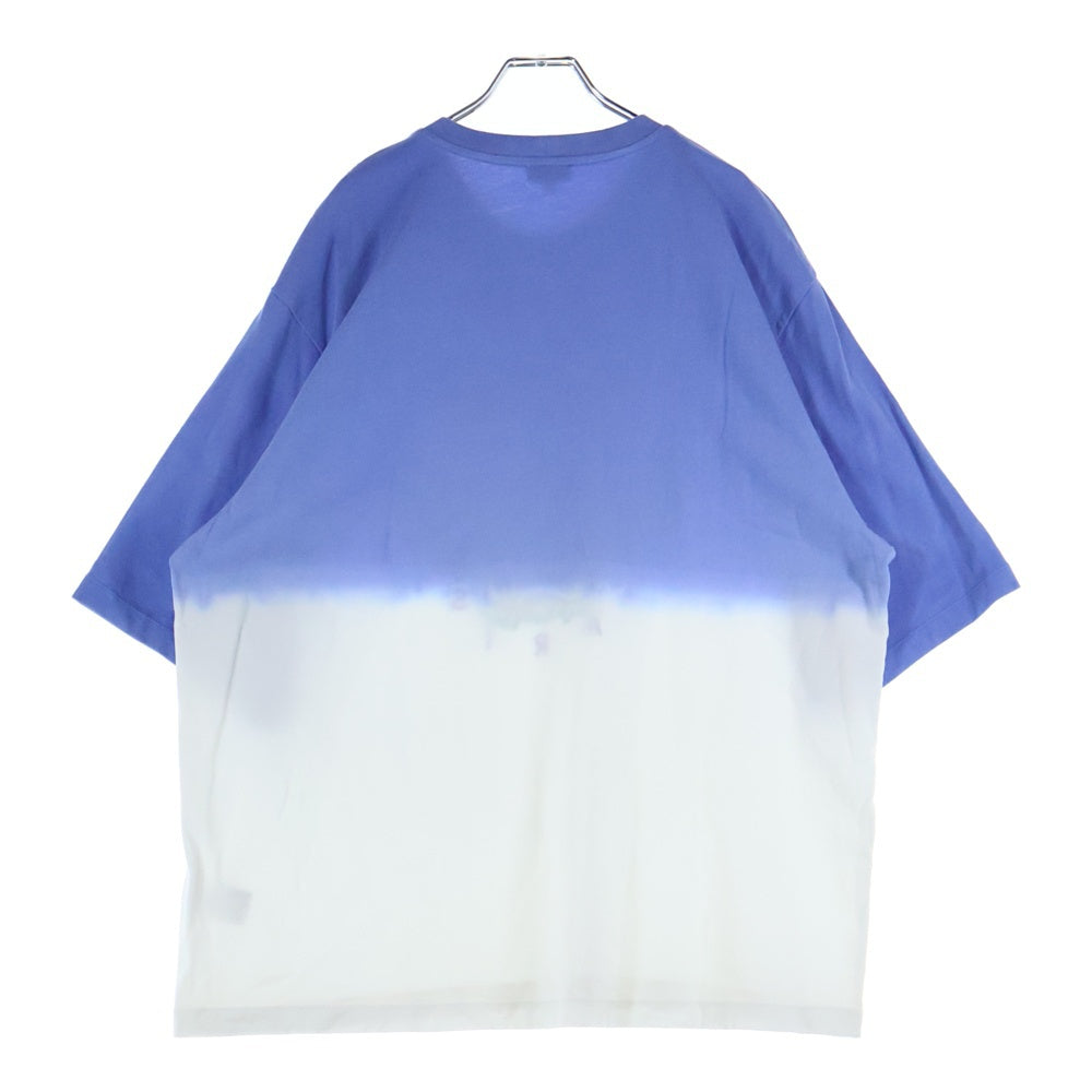 KENZO(ケンゾー) Gradient Embroidered Round Neck グラディエーション ロゴ刺繡 ラウンドネック 半袖Tシャツ カットソー ブルー/ホワイト FA55TS5014YG