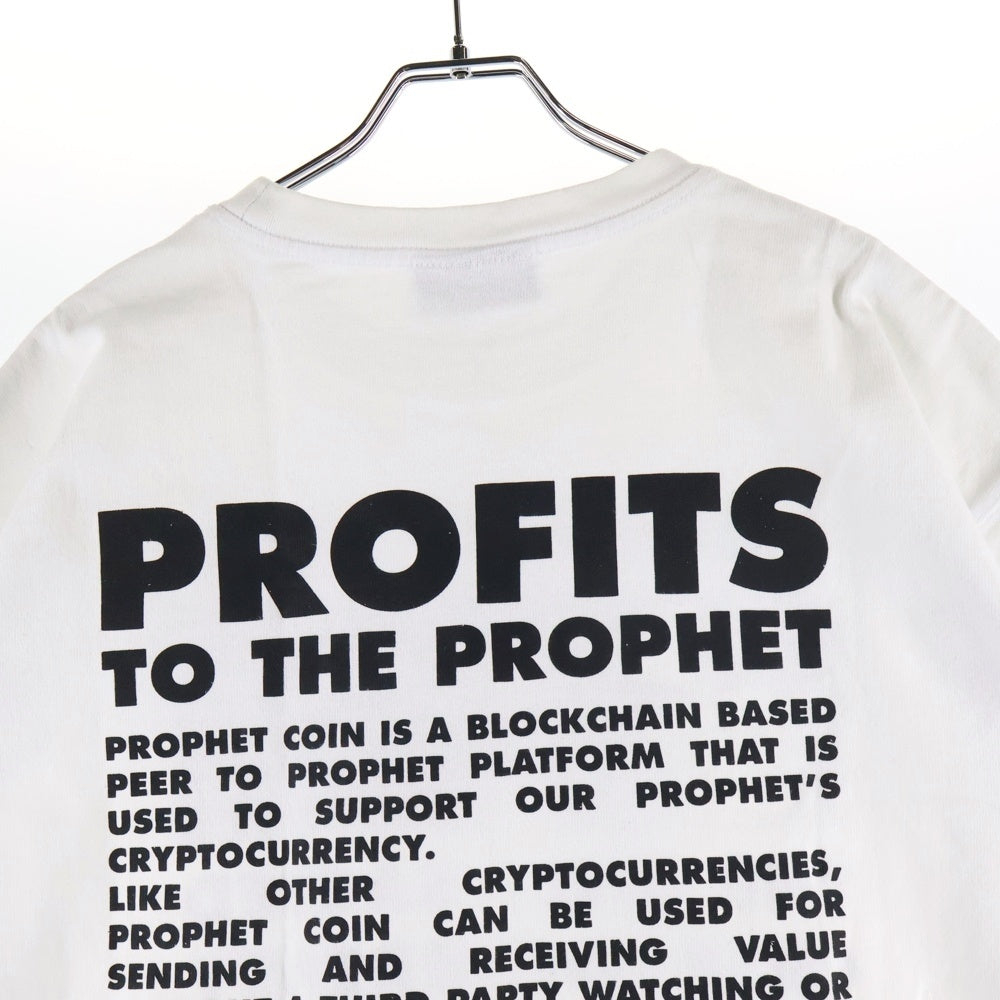 NISHIMOTO IS THE MOUTH(ニシモトイズザマウス) Prophet Coin プロフェット コイン フロントバックプリント半袖Tシャツカットソーホワイト