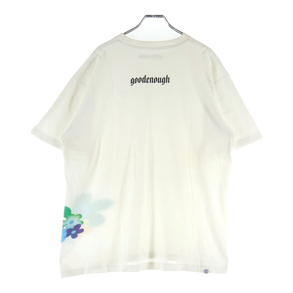 GOODENOUGH(グッドイナフ) コットンベース スペシャル・エディション フラワープリント 半袖Tシャツ カットソー ホワイト