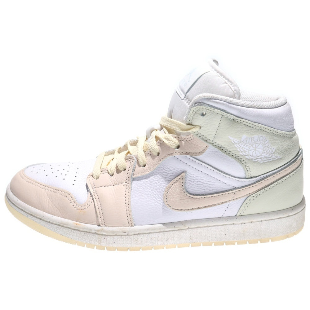 NIKE(ナイキ) Air Jordan 1 Mid エアジョーダン1 ミッド ローカット スニーカー US8/27cm ホワイト HJ6654-100