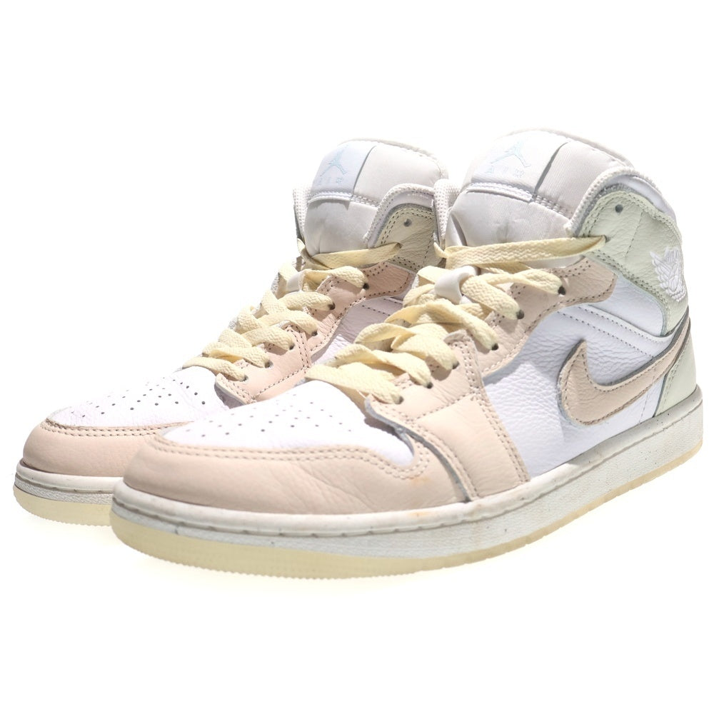 NIKE(ナイキ) Air Jordan 1 Mid エアジョーダン1 ミッド ローカット スニーカー US8/27cm ホワイト HJ6654-100