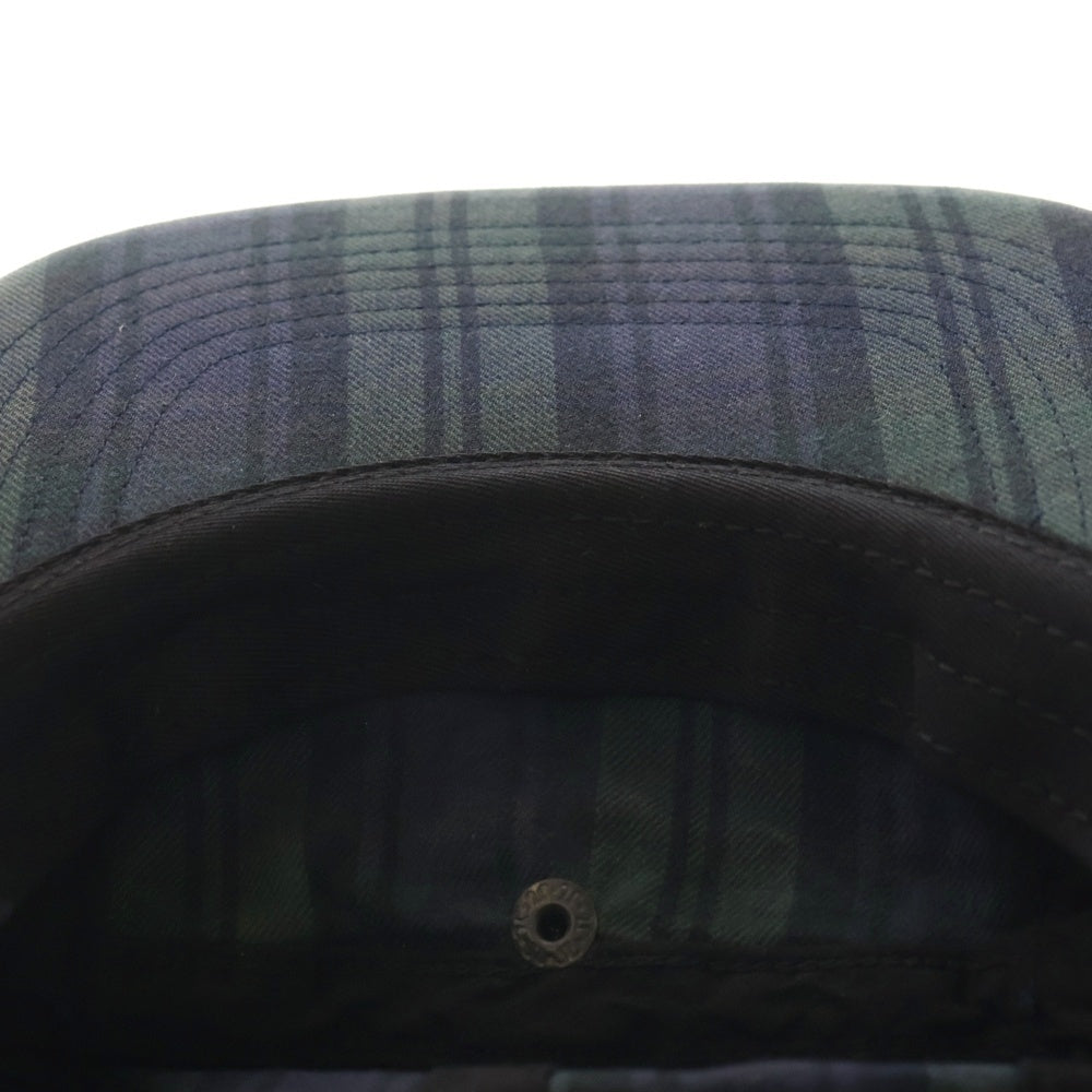 SUPREME(シュプリーム) 18AW Snap Button Pocket Camp Cap チェック柄 スナップボタン ポケット キャンプキャップ ネイビー