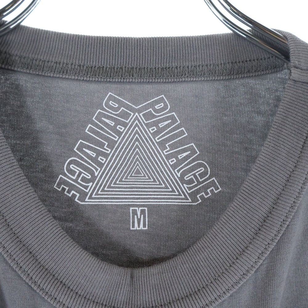 Palace Skateboards(パレススケートボーズ) 胸ロゴ刺繍 クルーネック 長袖Tシャツ カットソー ブラウン