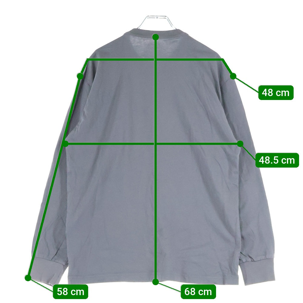 Palace Skateboards(パレススケートボーズ) 胸ロゴ刺繍 クルーネック 長袖Tシャツ カットソー ブラウン