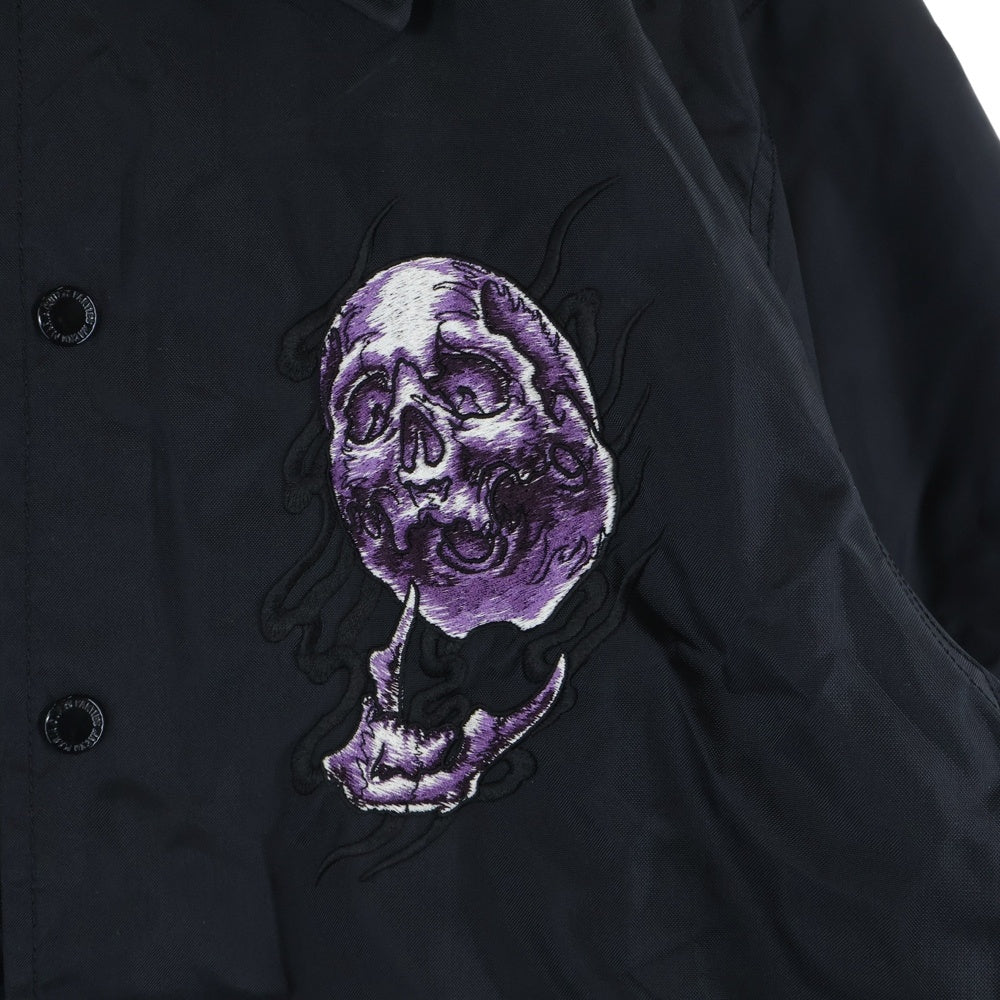 WACKO MARIA(ワコマリア) ×56 TATTOO STUDIO EMBROIDERED COACH JACKET 56タトゥースタジオ スカル 刺繍 コーチジャケット ブラック 56TS-WN-BL11
