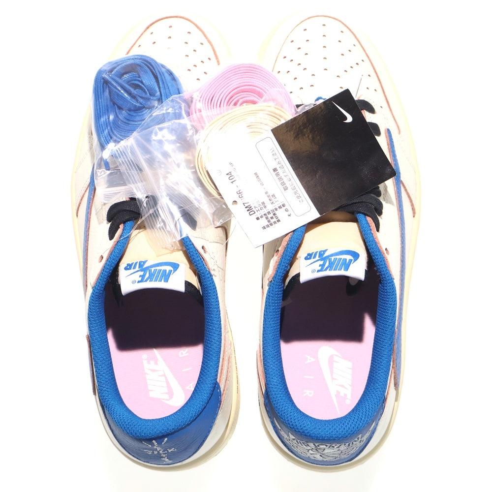 NIKE(ナイキ) ×Travis Scott×fragment design Air Jordan 1 Low OG Sail/Military Blue トラヴィススコット フラグメントデザイン エアジョーダン1 25.5cm DM7866-104
