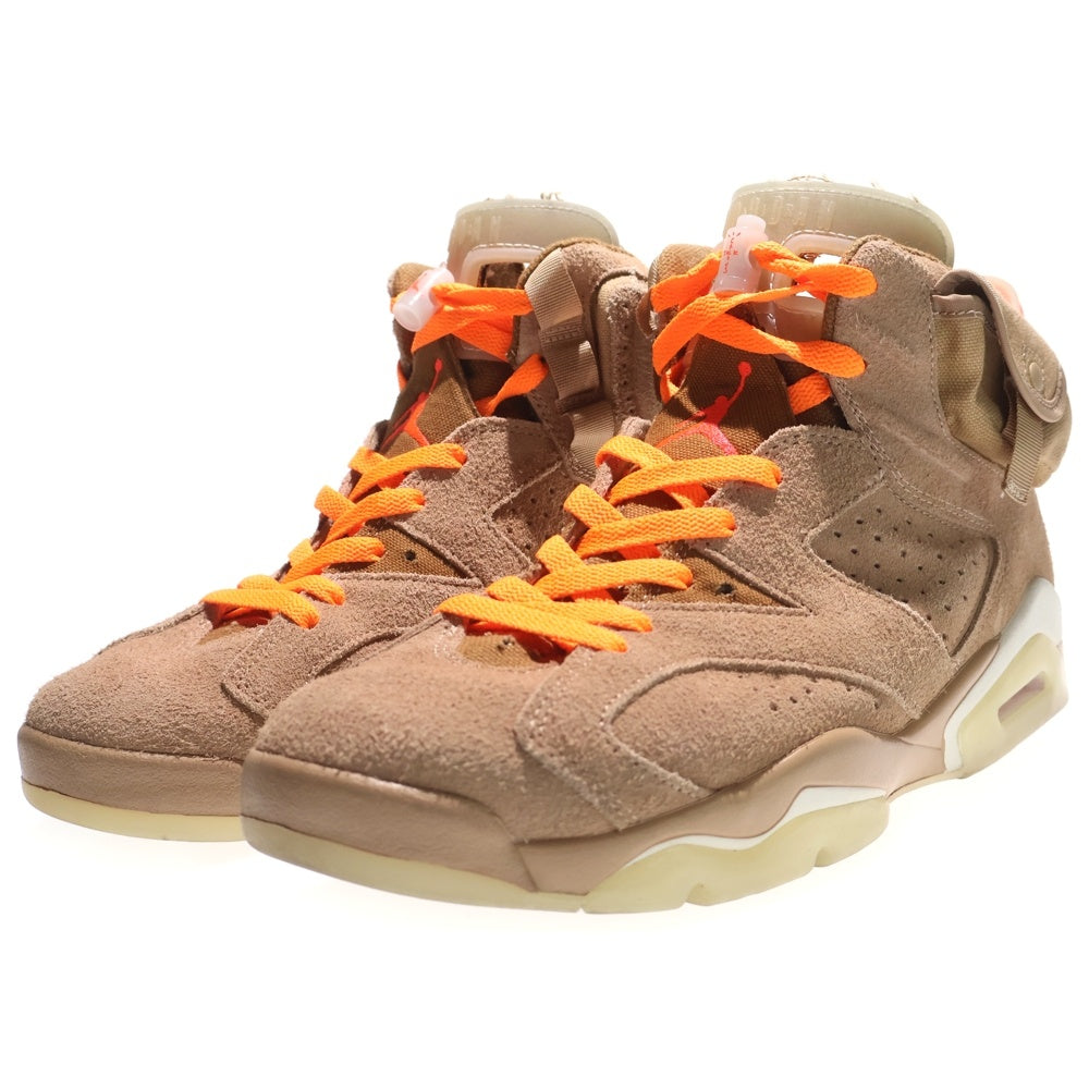 NIKE(ナイキ) ×TRAVIS SCOTT AIR JORDAN 6 RETRO SP BRITISH KAHKI トラヴィススコット エアジョーダン6 ブリティッシュカーキ ハイカットスニーカー US10/28.0cm DH0690-200