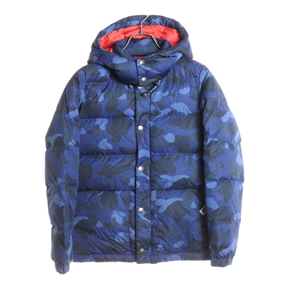 A BATHING APE(アベイシングエイプ) エイプカモ ダウンジャケット ブルー 001HJ0702007X レディース