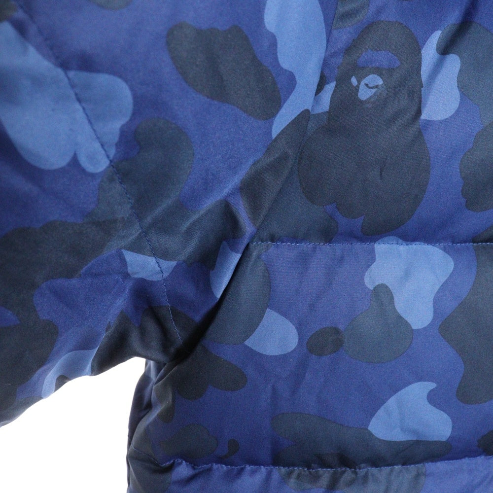 A BATHING APE(アベイシングエイプ) エイプカモ ダウンジャケット ブルー 001HJ0702007X レディース