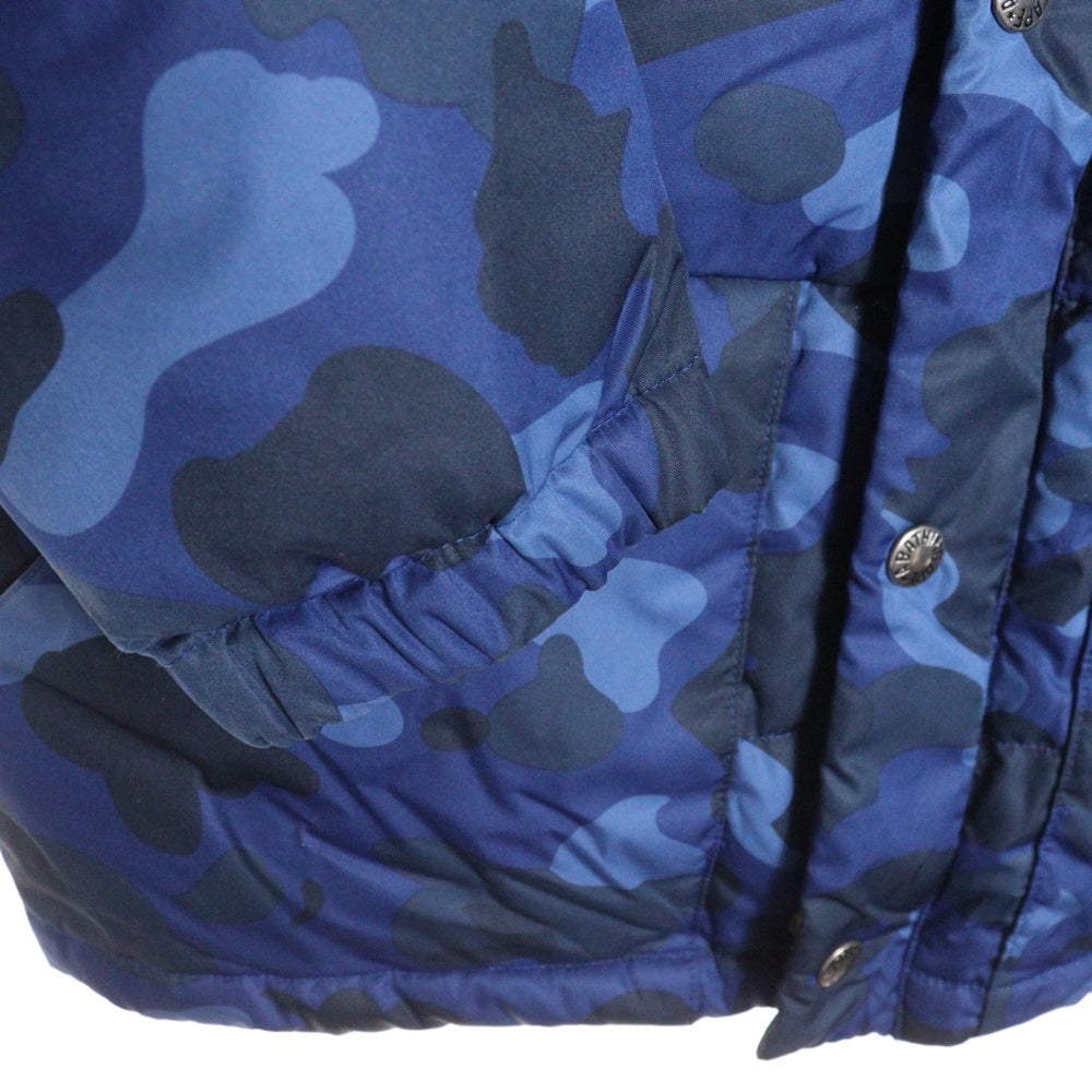 A BATHING APE(アベイシングエイプ) エイプカモ ダウンジャケット ブルー 001HJ0702007X レディース