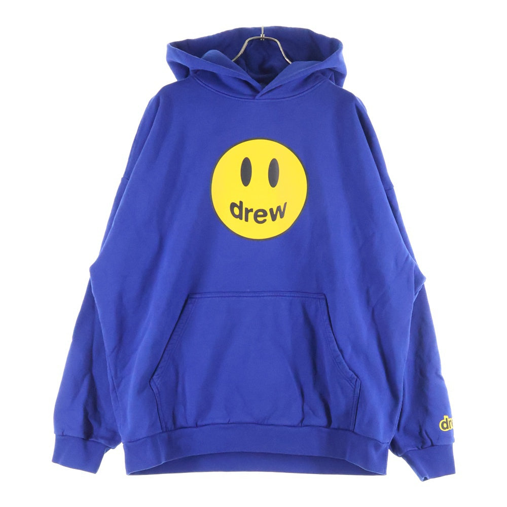 drew house(ドリューハウス) ロゴプリント プルオーバーパーカー ブルー