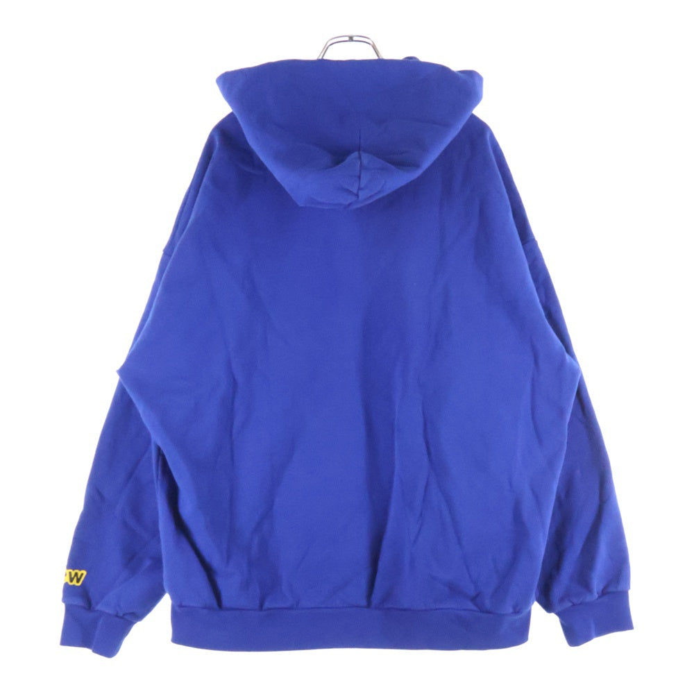 drew house(ドリューハウス) ロゴプリント プルオーバーパーカー ブルー