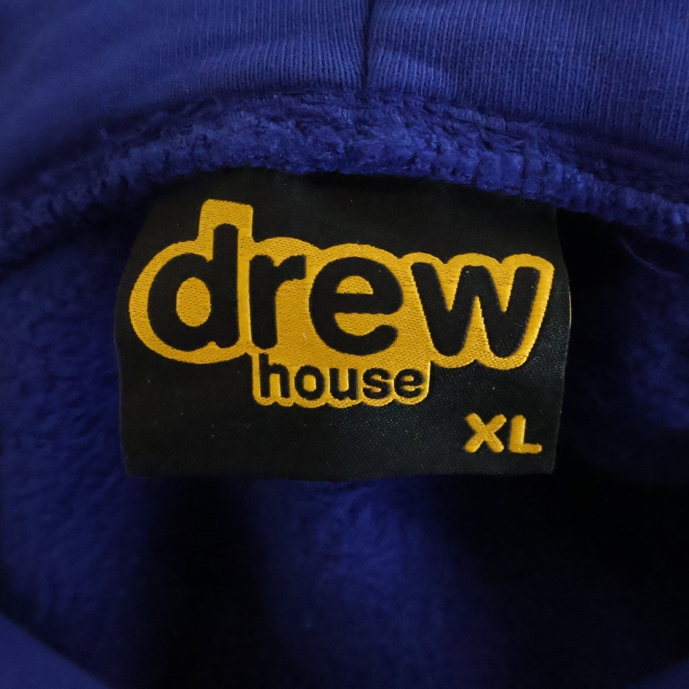 drew house(ドリューハウス) ロゴプリント プルオーバーパーカー ブルー