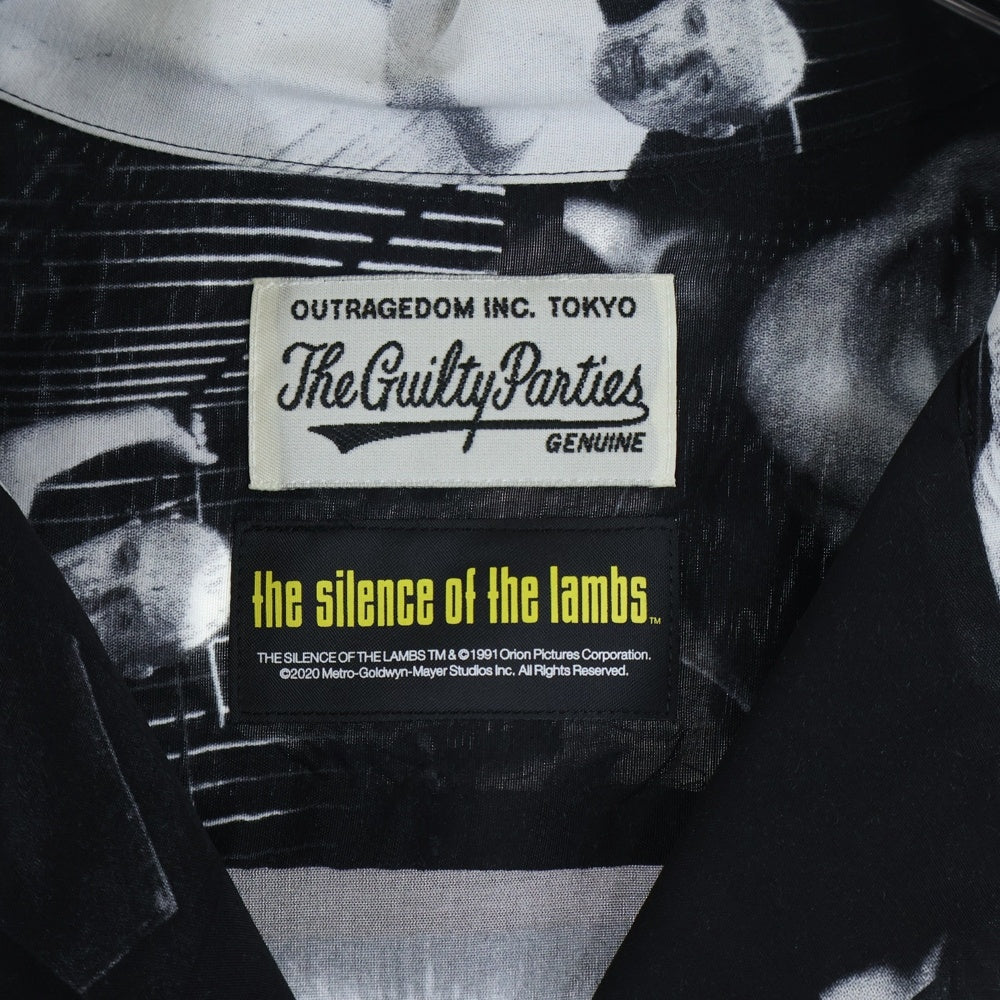 WACKO MARIA(ワコマリア) 21SS THE SILENCE OF THE LAMBS S/S HAWAIIAN SHIRT 羊たちの沈黙 オープンカラー ハワイアン 半袖シャツ ブラック