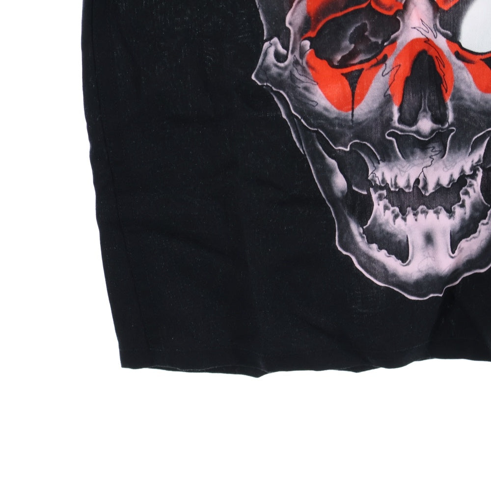 WACKO MARIA(ワコマリア) 22SS ×56 TATTOO STUDIO PIERROT SCULL S/S HAWAIIAN SHIRT 56タトゥースタジオ ピエロスカル オープンカラー ハワイアン 半袖シャツ ブラック